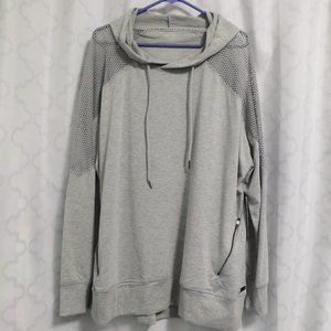Nine West Gray Open Weave Hoodie With Thumb Holes - 3X (NWT)